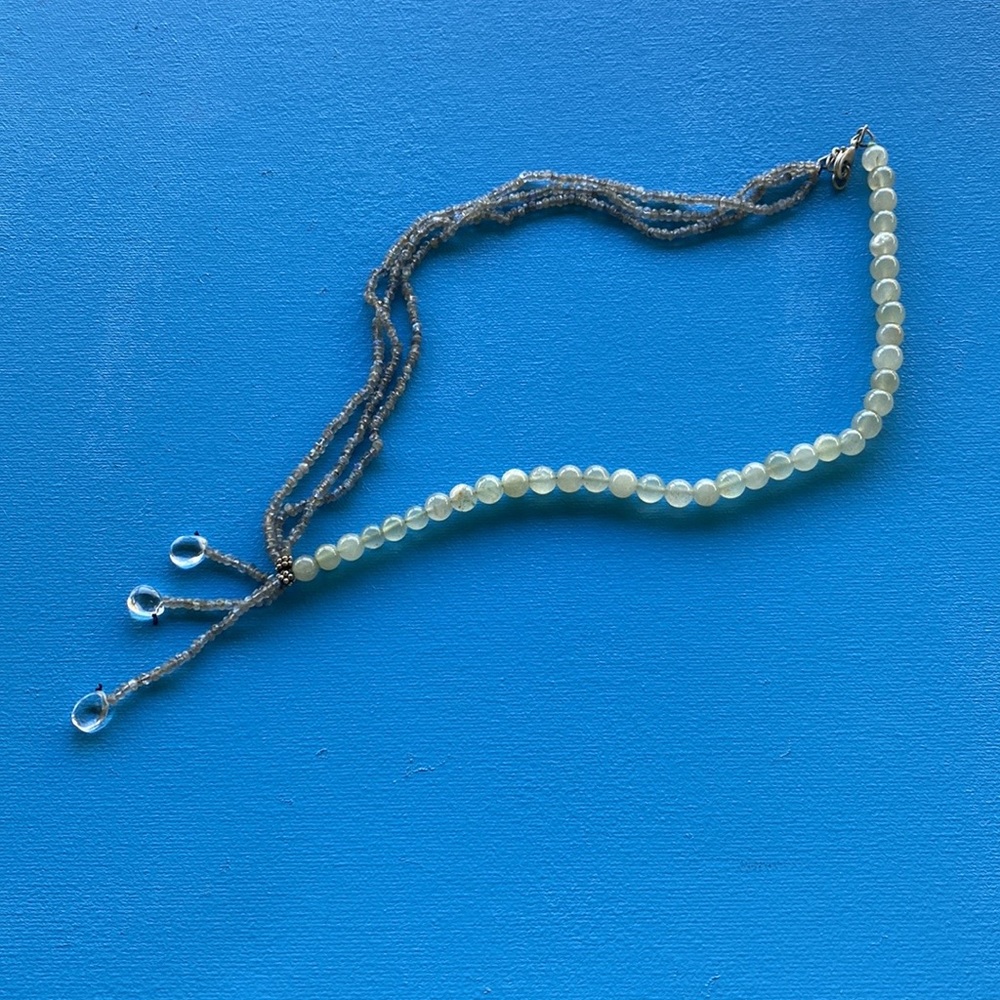 LABRADORITE & AQUAMARINE Necklace - Picture 2 of 14